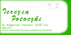 terezia potoczki business card